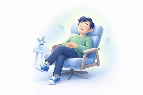 Entspannte Person in Therapie